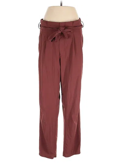 Pre-owned Athleta Active Pants In Burgundy
