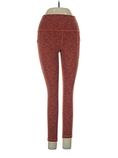 Pre-owned Athleta Active Pants In Burgundy