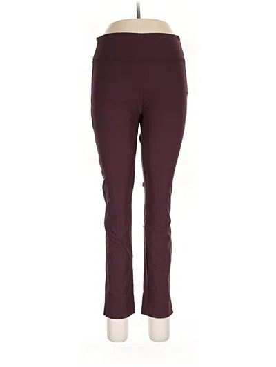 Pre-owned Athleta Active Pants In Burgundy