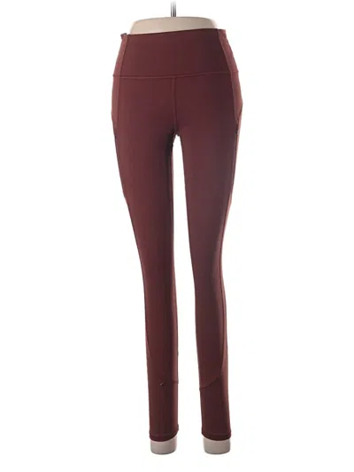Pre-owned Athleta Active Pants In Burgundy