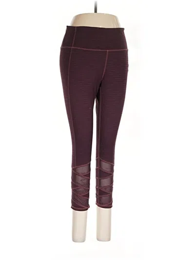 Pre-owned Athleta Active Pants In Burgundy