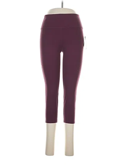 Pre-owned Athleta Active Pants In Burgundy