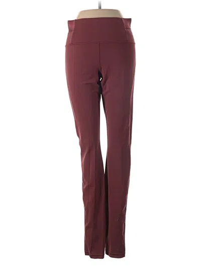 Pre-owned Athleta Active Pants In Burgundy