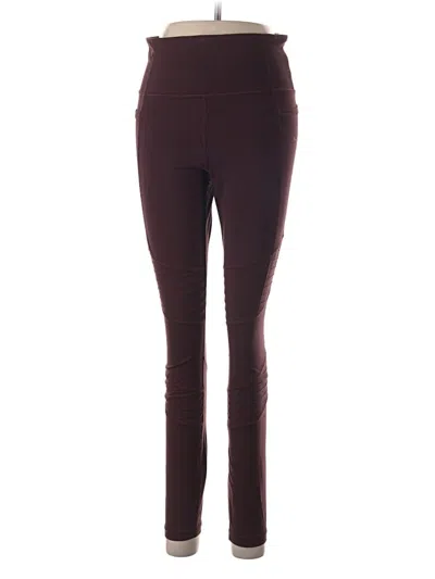 Pre-owned Athleta Active Pants In Burgundy