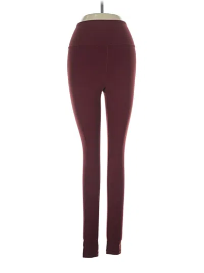 Pre-owned Athleta Active Pants In Burgundy