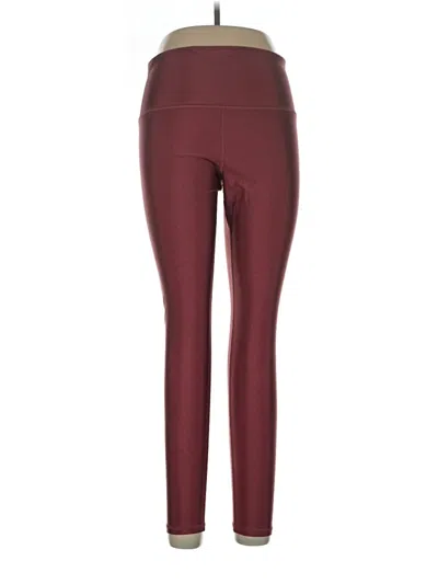 Pre-owned Athleta Active Pants In Burgundy