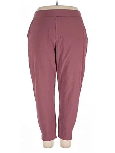 Pre-owned Athleta Active Pants In Burgundy