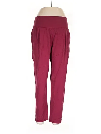 Pre-owned Athleta Active Pants In Burgundy