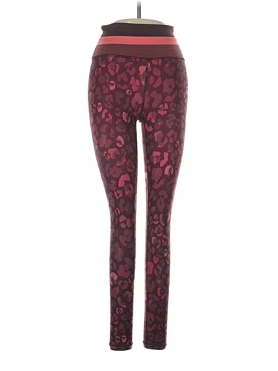 Pre-owned Athleta Active Pants In Burgundy