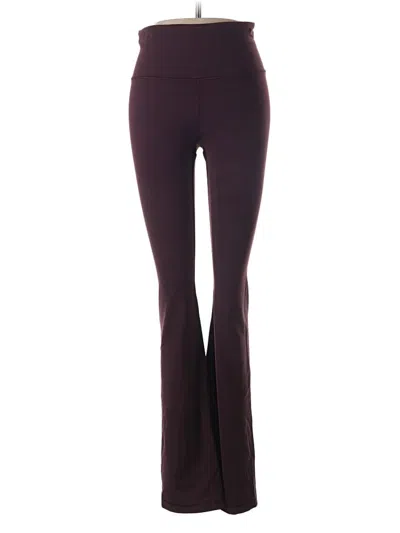 Pre-owned Athleta Active Pants In Burgundy