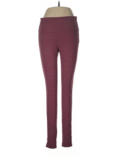 Pre-owned Athleta Active Pants In Burgundy