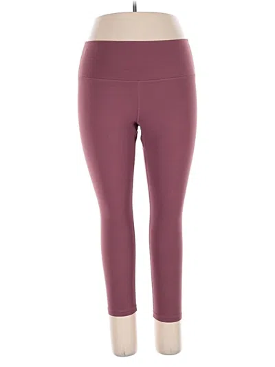 Pre-owned Athleta Active Pants In Burgundy