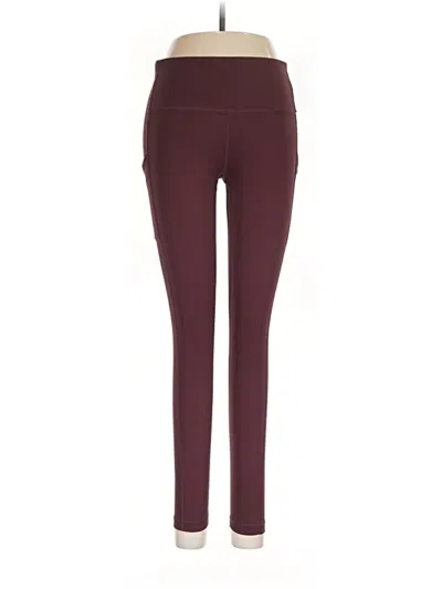 Pre-owned Athleta Active Pants In Burgundy