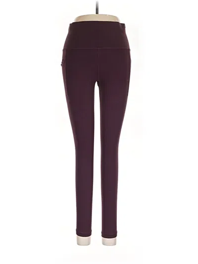 Pre-owned Athleta Active Pants In Burgundy