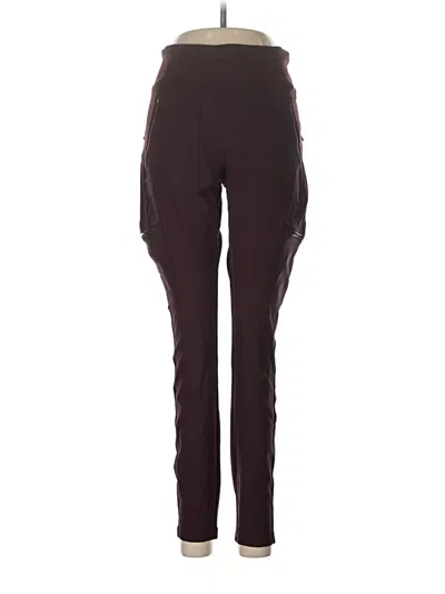 Pre-owned Athleta Active Pants In Burgundy
