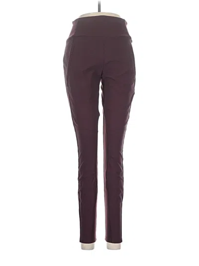 Pre-owned Athleta Active Pants In Burgundy