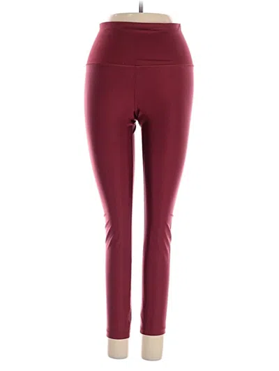 Pre-owned Athleta Active Pants In Burgundy