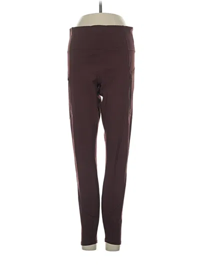 Pre-owned Athleta Active Pants In Burgundy