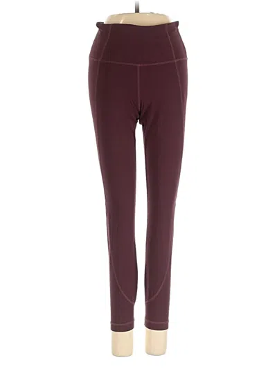 Pre-owned Athleta Active Pants In Burgundy