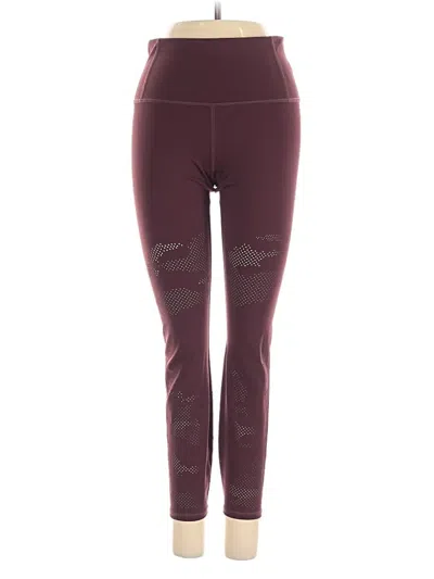Pre-owned Athleta Active Pants In Burgundy
