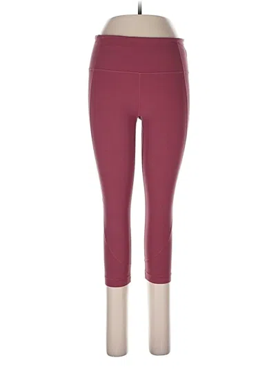 Pre-owned Athleta Active Pants In Burgundy