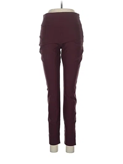 Pre-owned Athleta Active Pants In Burgundy
