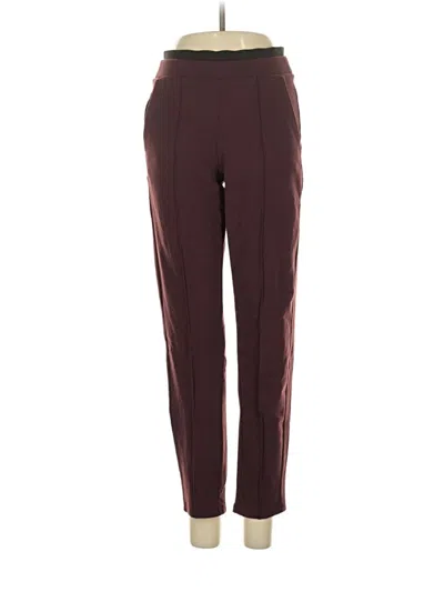 Pre-owned Athleta Active Pants In Burgundy