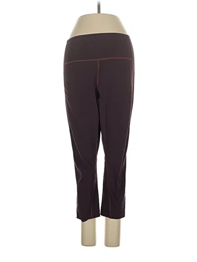 Pre-owned Athleta Active Pants In Burgundy