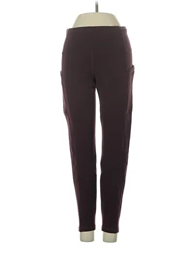 Pre-owned Athleta Active Pants In Burgundy
