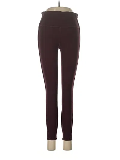 Pre-owned Athleta Active Pants In Burgundy