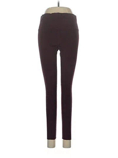 Pre-owned Athleta Active Pants In Burgundy