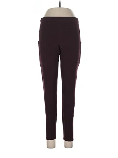 Pre-owned Athleta Active Pants In Burgundy