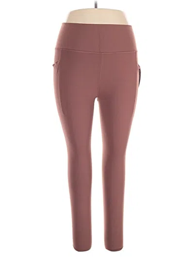 Pre-owned Athleta Active Pants In Burgundy