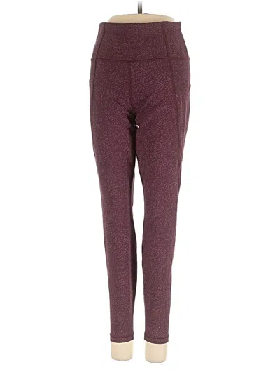 Pre-owned Athleta Active Pants In Burgundy