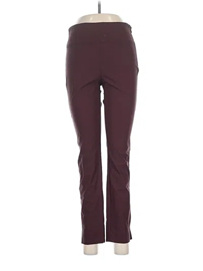 Pre-owned Athleta Active Pants In Burgundy