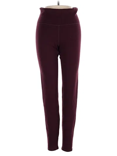 Pre-owned Athleta Active Pants In Burgundy