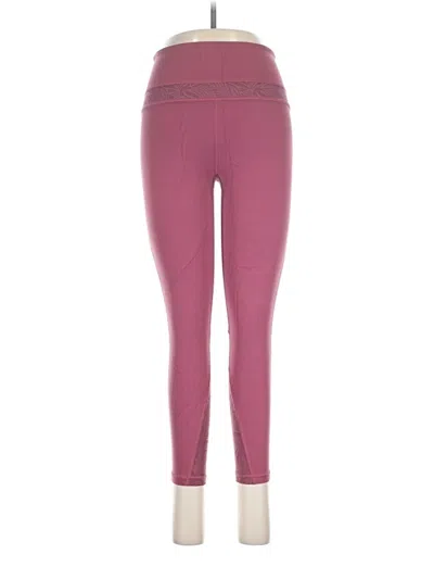 Pre-owned Athleta Active Pants In Burgundy