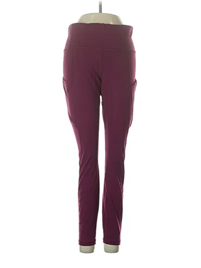 Pre-owned Athleta Active Pants In Burgundy