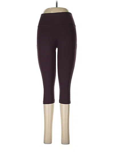 Pre-owned Athleta Active Pants In Burgundy