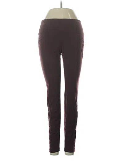 Pre-owned Athleta Active Pants In Burgundy