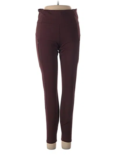 Pre-owned Athleta Active Pants In Burgundy
