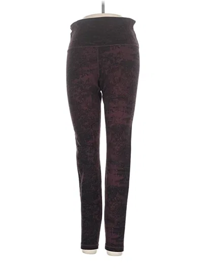 Pre-owned Athleta Active Pants In Burgundy