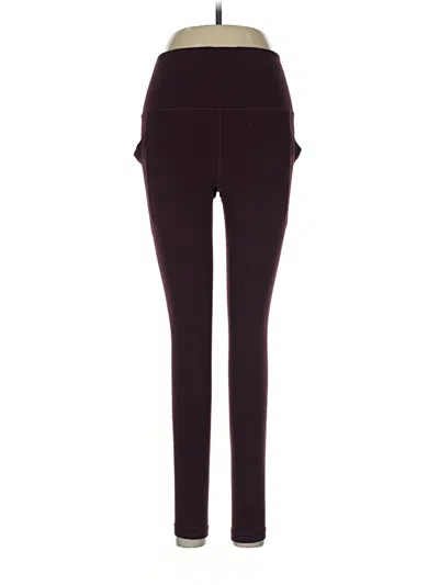Pre-owned Athleta Active Pants In Burgundy