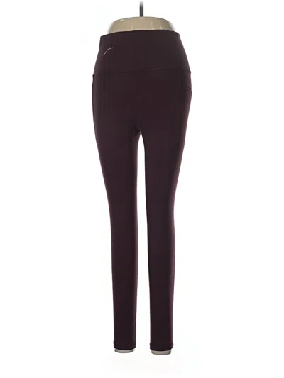 Pre-owned Athleta Active Pants In Burgundy