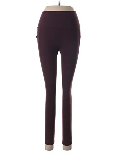 Pre-owned Athleta Active Pants In Burgundy