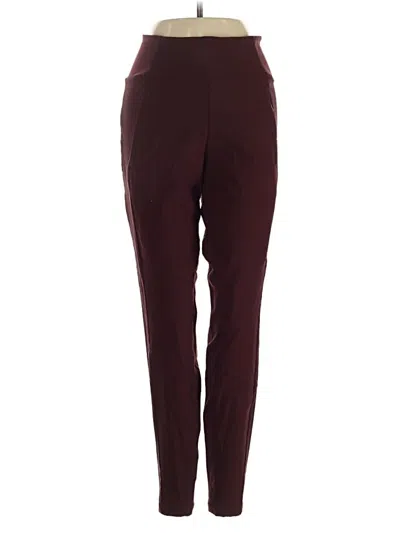Pre-owned Athleta Active Pants In Burgundy