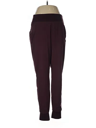 Pre-owned Athleta Active Pants In Burgundy
