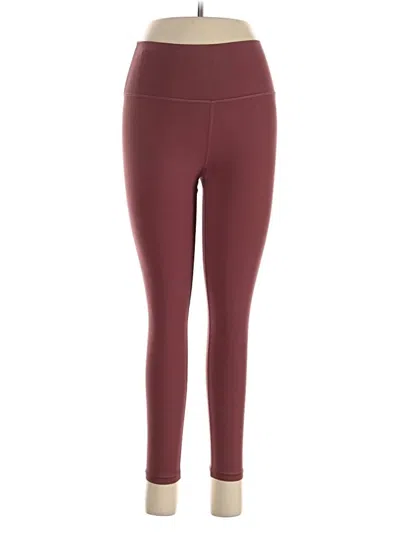 Pre-owned Athleta Active Pants In Burgundy