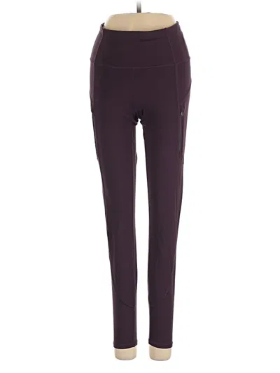 Pre-owned Athleta Active Pants In Burgundy