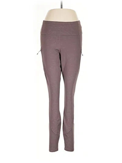 Pre-owned Athleta Active Pants In Burgundy
